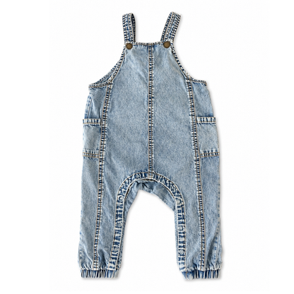 Cotton On Washed blue dungaree - size 1