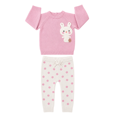 Jack and Milly knit bunny jumper and pant set - size 2 image 0