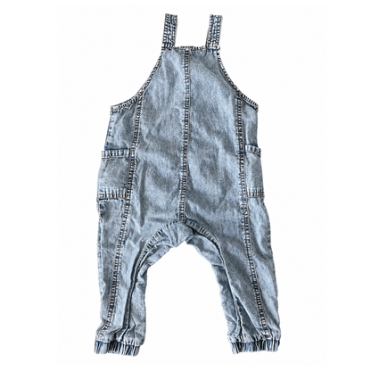 Cotton On Washed blue dungaree - size 1