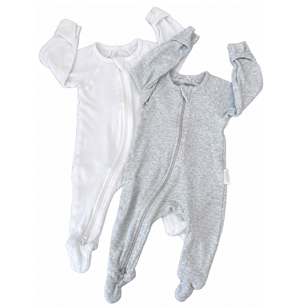 Purebaby 2 Pack Zip Growsuit - size 000