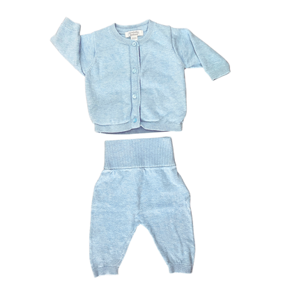 Purebaby organic cardigan and leggings set - size 0000 image 0