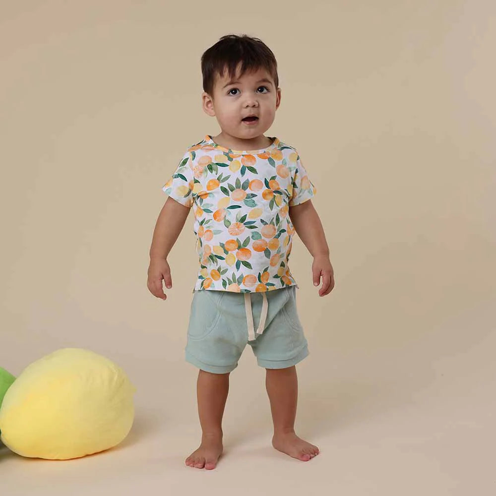 Snuggle Hunny citrus squeeze organic t-shirt  - size 3 image 2