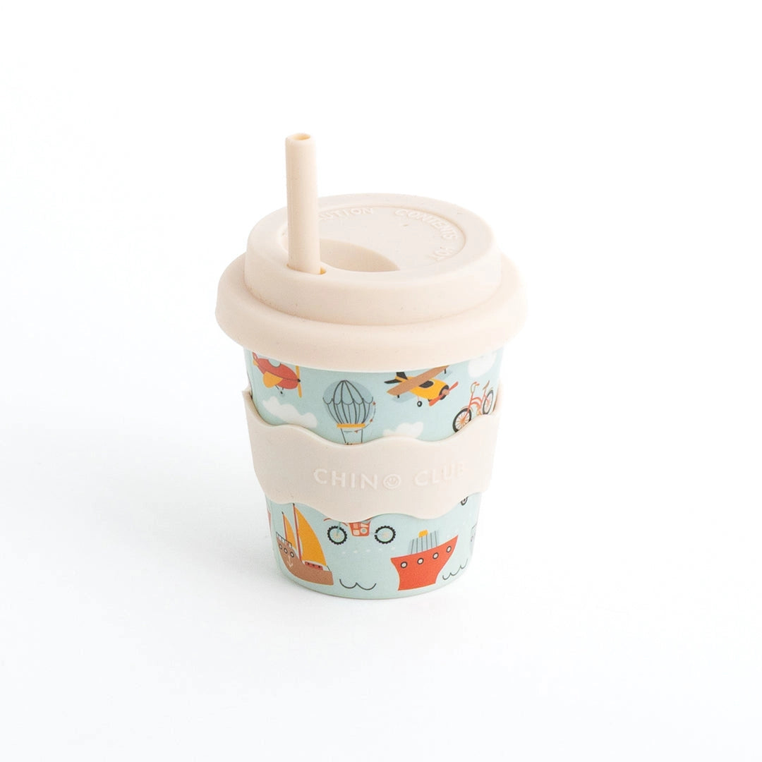 Chino Club - Vehicles Babychino Cup 4oz + straw image 0