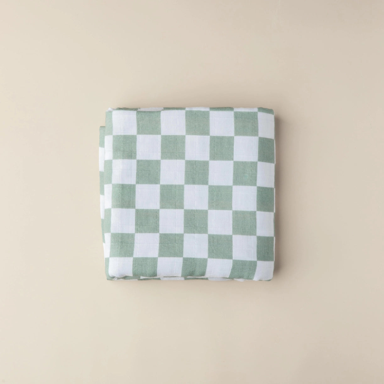Snug as a Bub & Co moss chequered muslin baby swaddle image 3