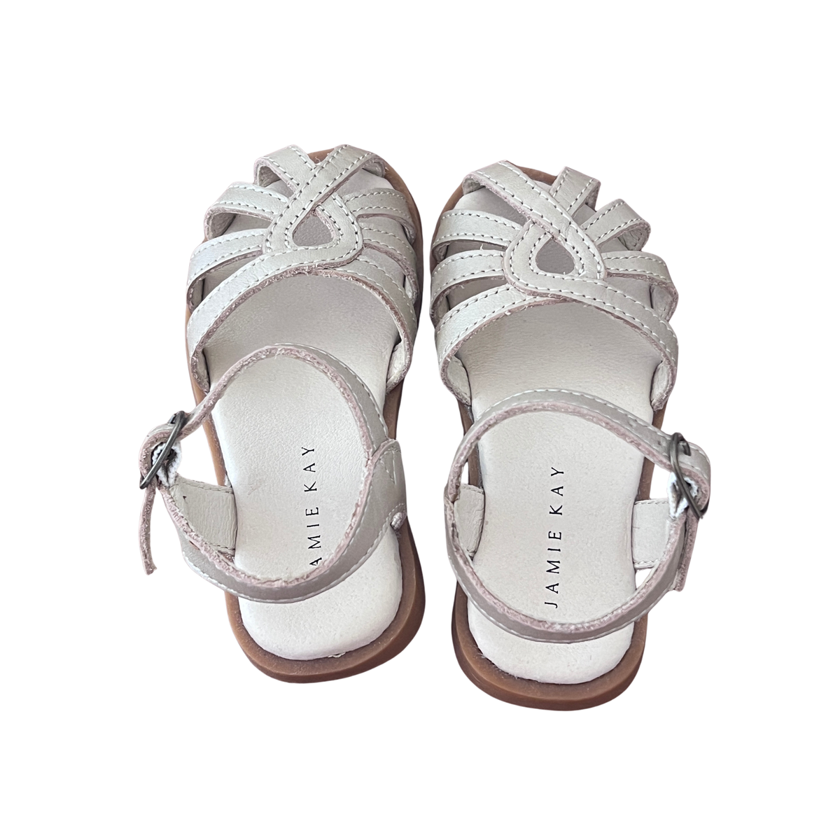 Jamie Kay Matte Gold Leather Sandal - EU 22