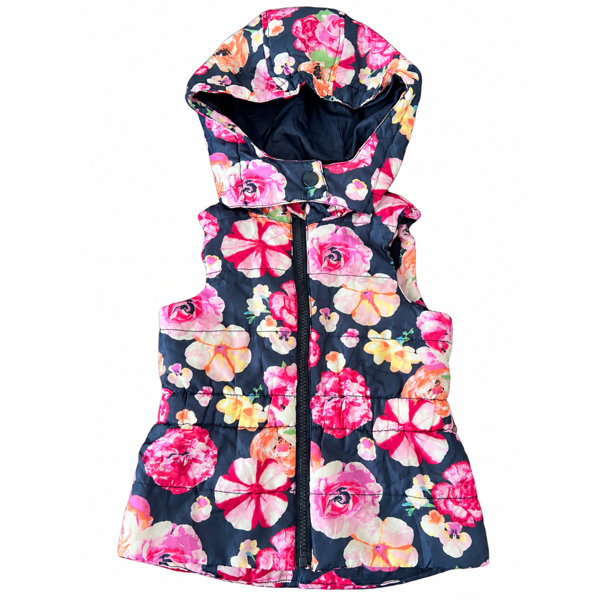 Jack & Milly Floral Puffer Vest  - size 3