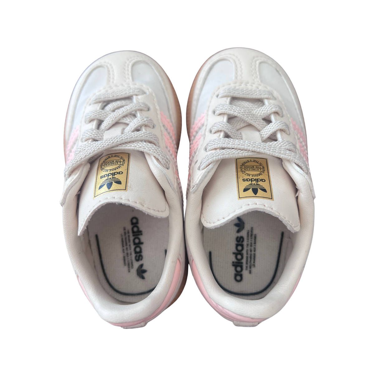 Adidas Samba Toddler White Orange Gum Sneakers - size EU 20