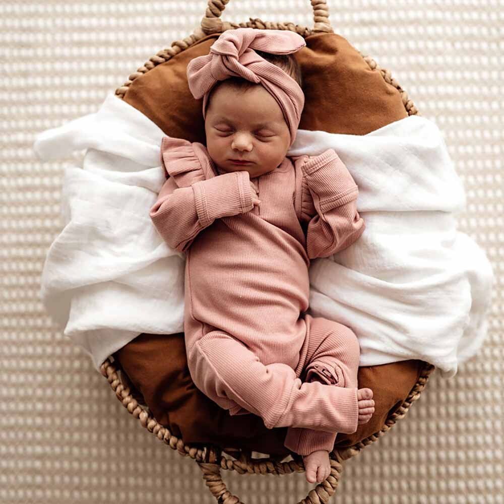 Snuggle Hunny rose organic growsuit - size 2 image 1