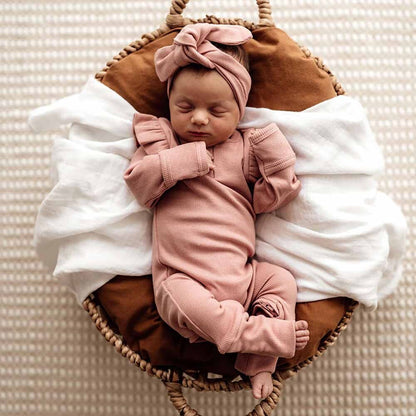 Snuggle Hunny rose organic growsuit - size 2 image 1