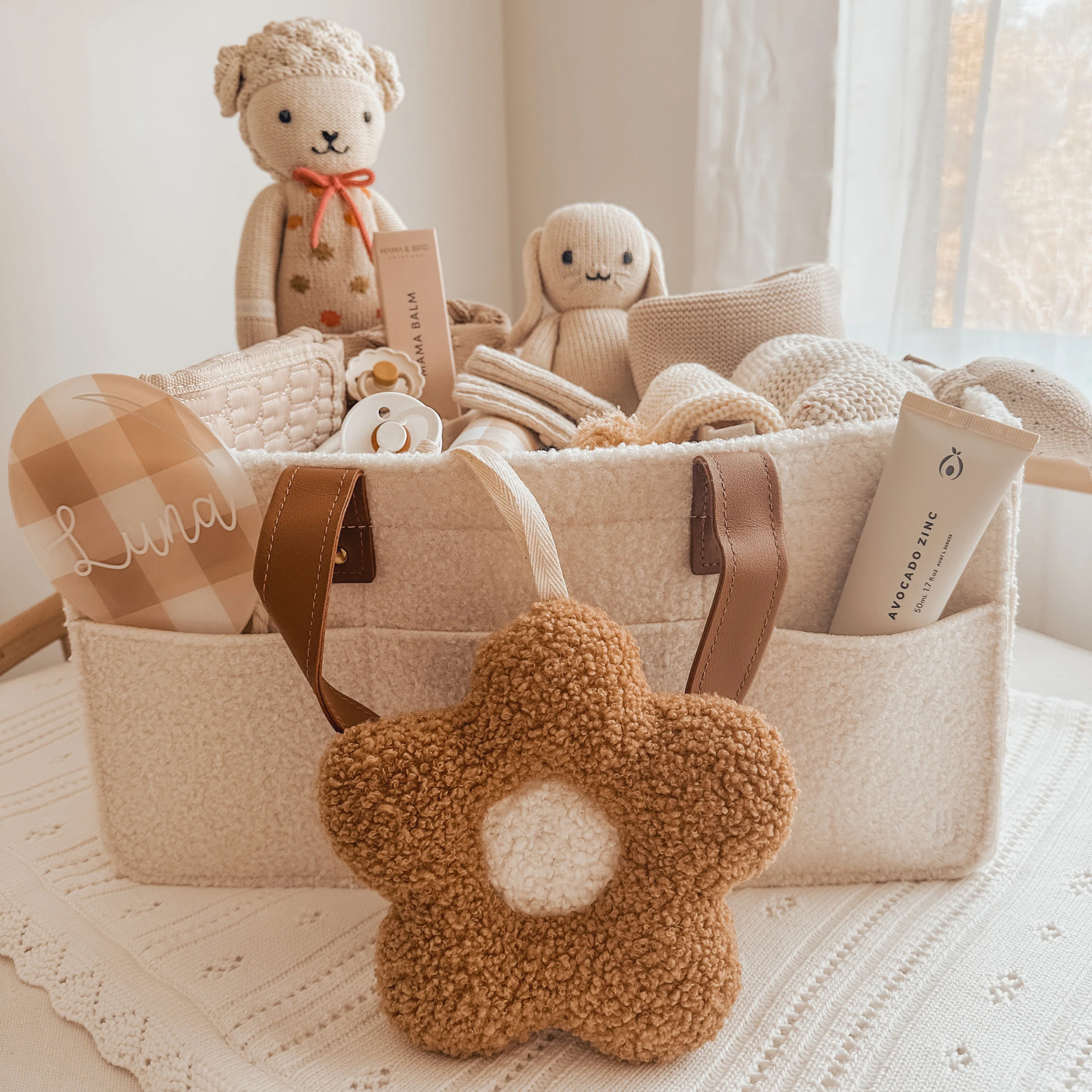 By Lulul The Label pacifier holder - caramel daisy image 0
