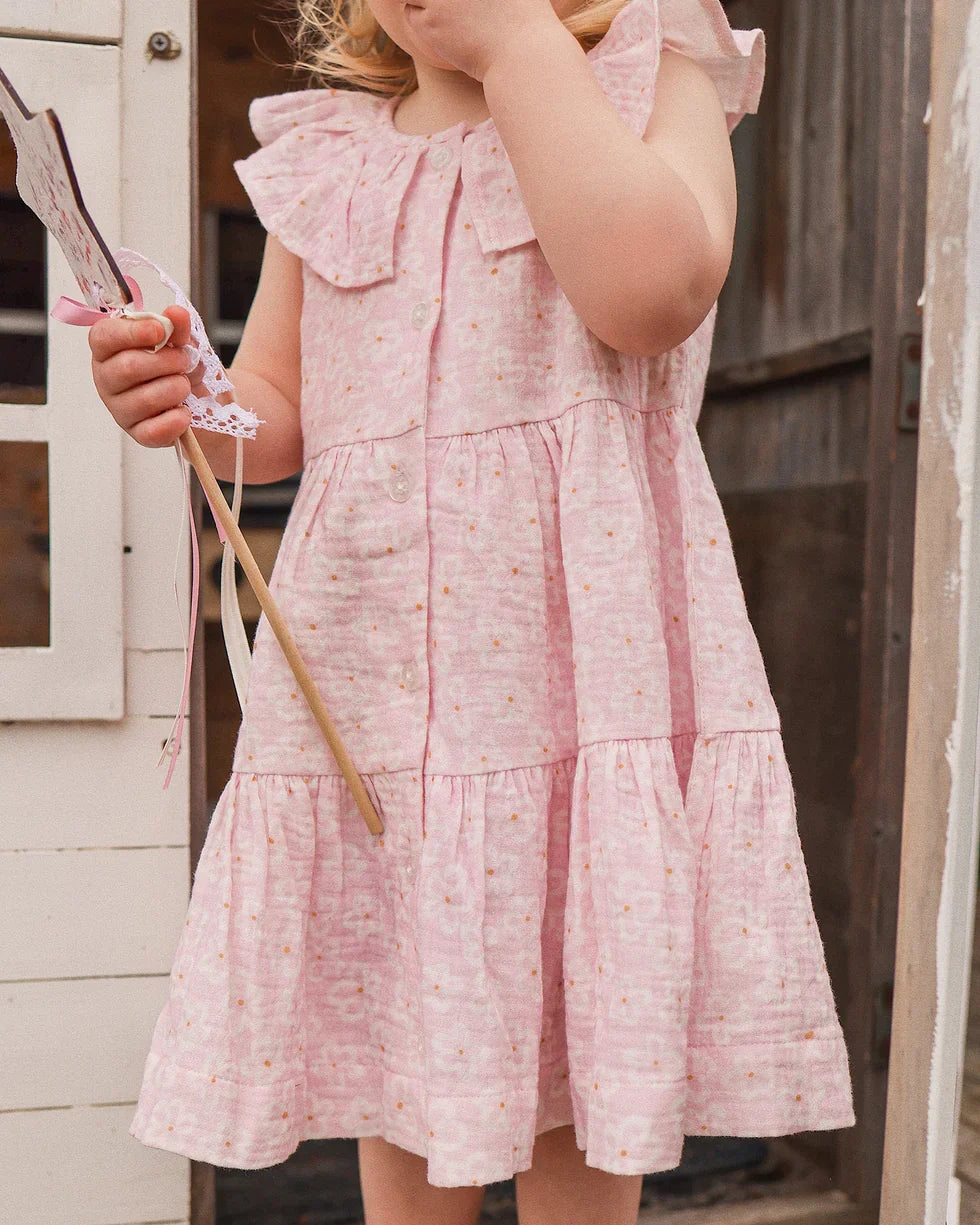 Kynd Baby Frangipani Tiered Dress - size 2