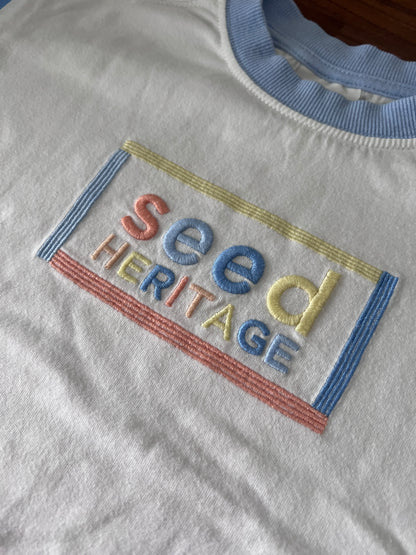 Seed Heritage Colourblock Logo Tee - size 4