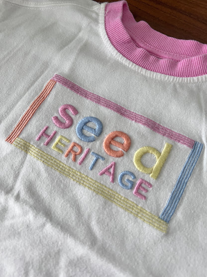 Seed Heritage Spliced Logo Tee - size 2