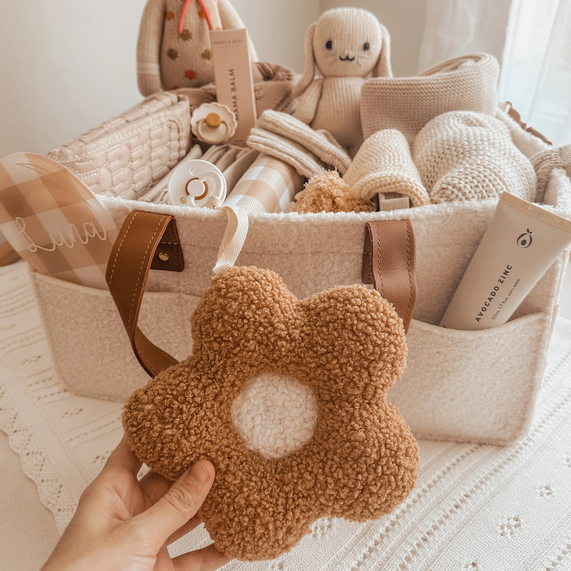 By Lulul The Label pacifier holder - caramel daisy image 1