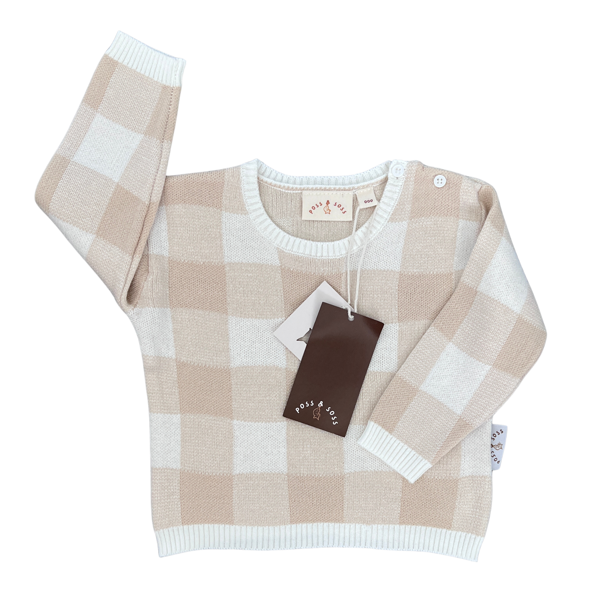 Poss and Soss gingham knit jumper - size 000 image 1