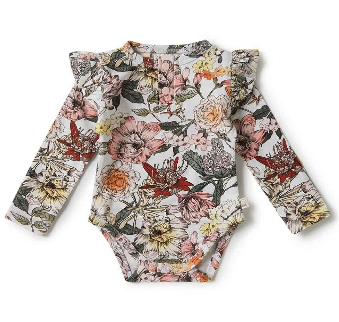 Snuggle Hunny Australiana long sleeve organic bodysuit - size 0 image 0