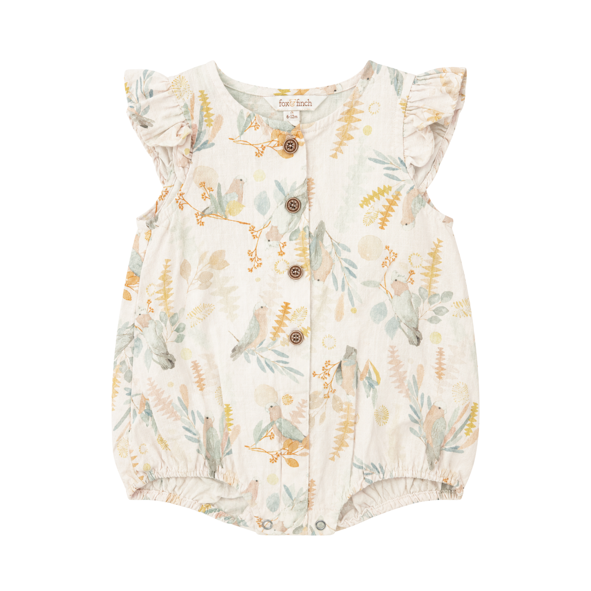 Fox and Finch galah woven bodysuit - size 0 image 0