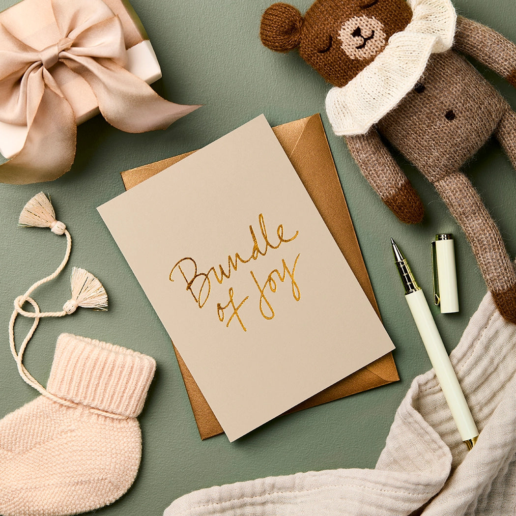 Baby Foil Greeting Card | BUNDLE OF JOY image 1