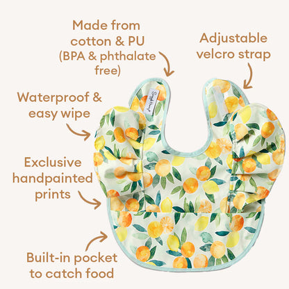 Snuggle Hunny citrus squeeze frill snuggle bib image 1