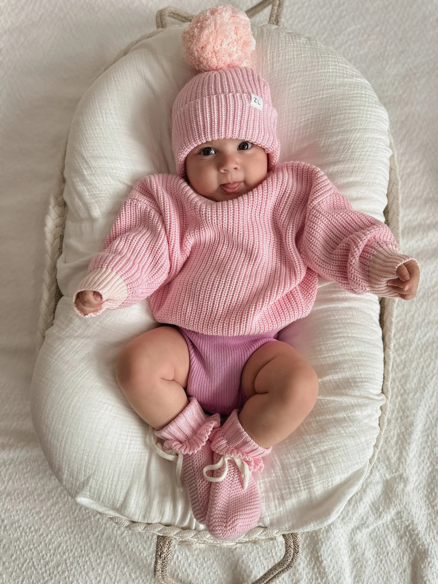 Ziggy Lou dahlia beanie - size 0-3 months image 2