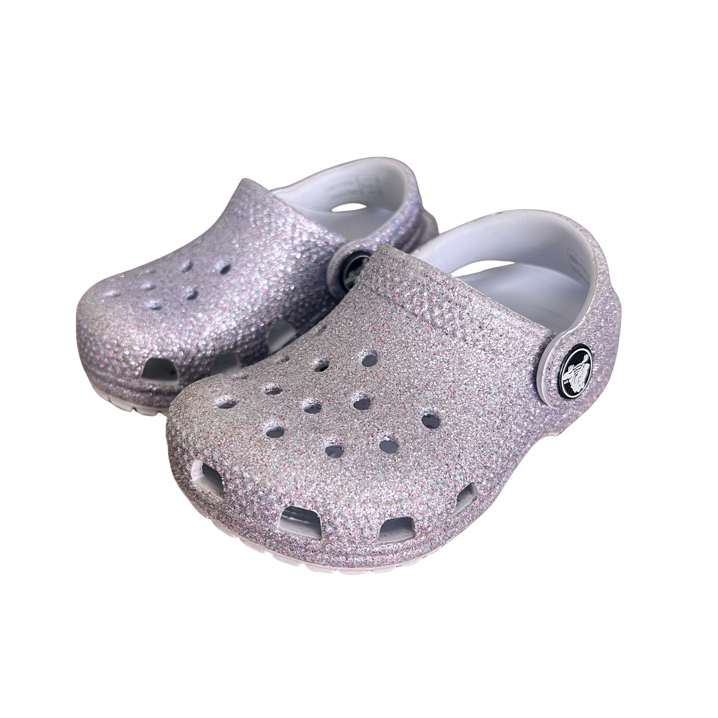 Crocs toddler classic clogs in purple glitter - size C6 (EU 22-23 ~ 13.2cm) image 0