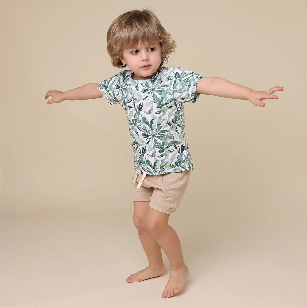 Snuggle Hunny evergreen organic t-shirt  - size 3 image 3