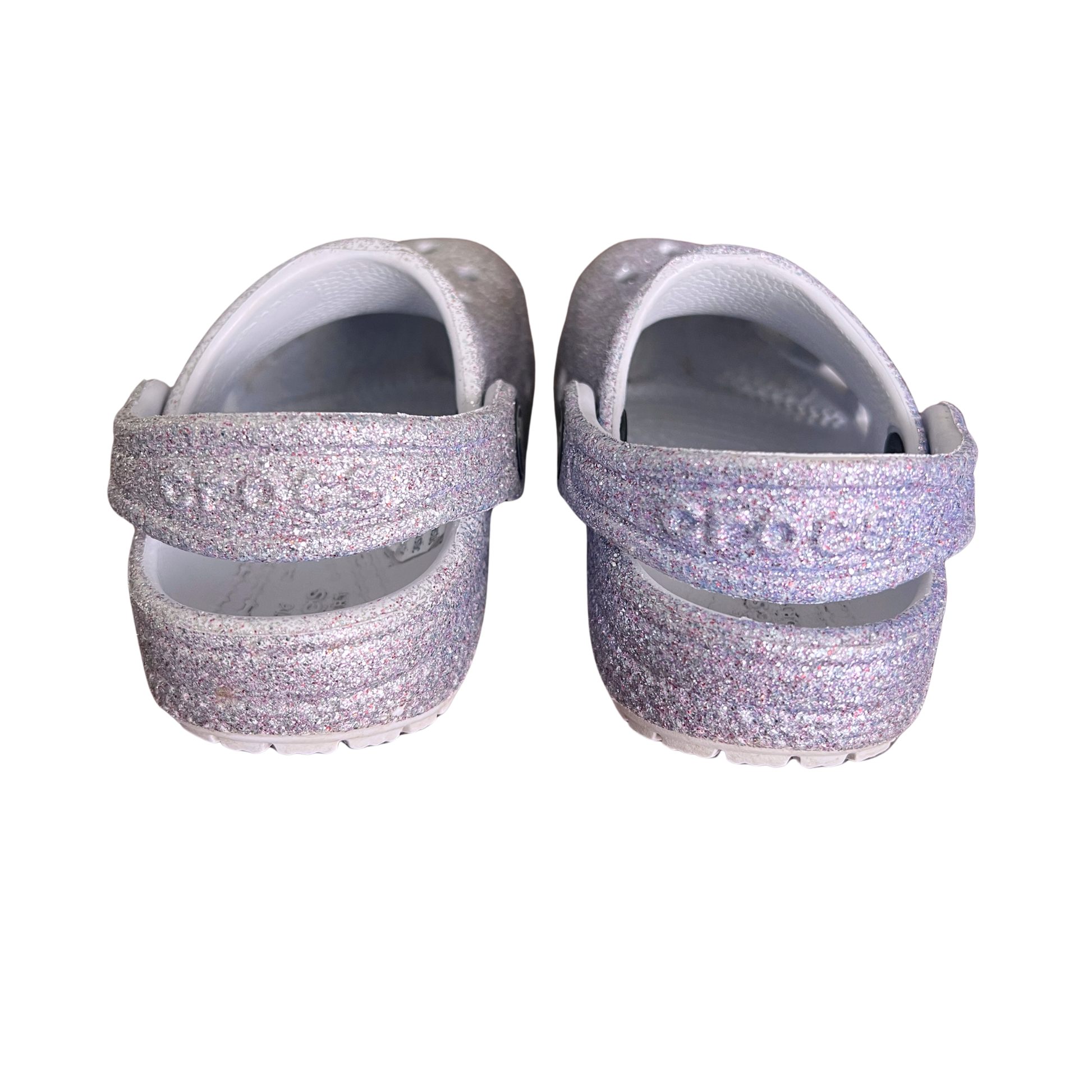 Crocs toddler classic clogs in purple glitter - size C6 (EU 22-23 ~ 13.2cm) image 2