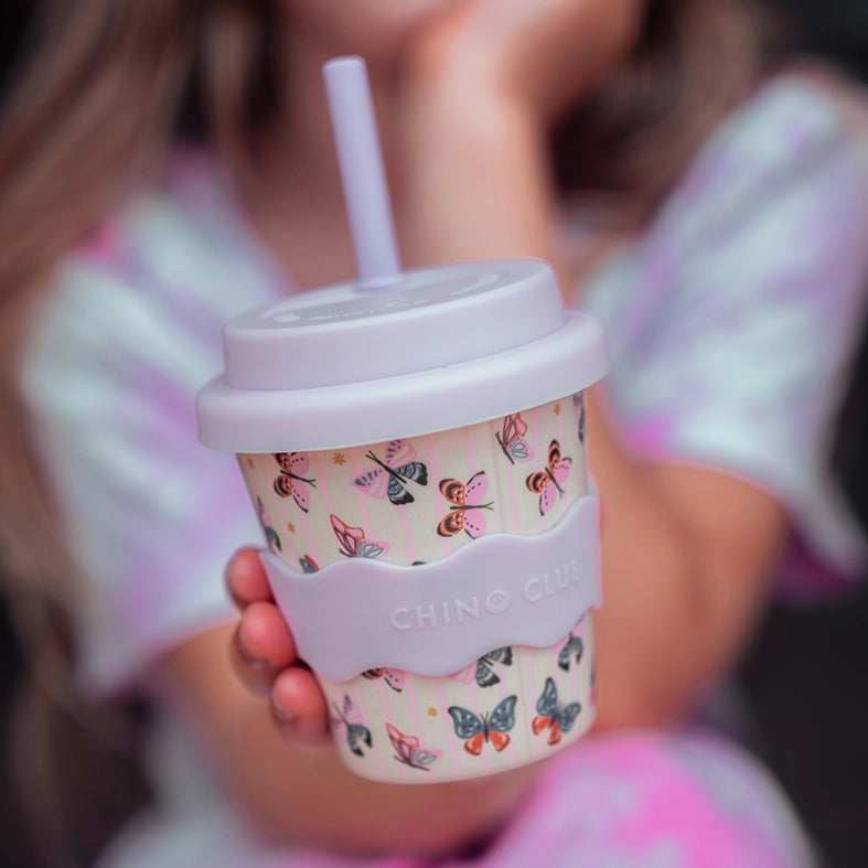 Chino Club - Butterfly Babychino Cup 4oz + straw image 4