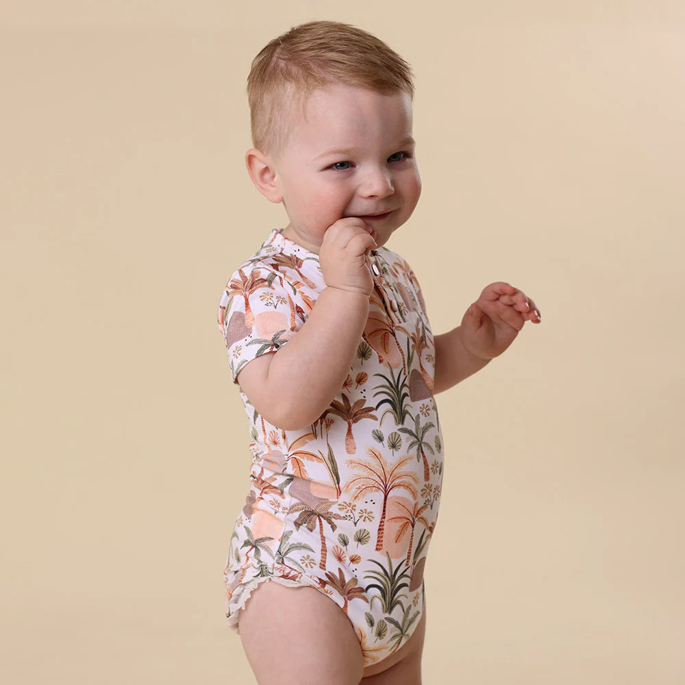 Snuggle Hunny palm springs organic bodysuit - size 000 image 1