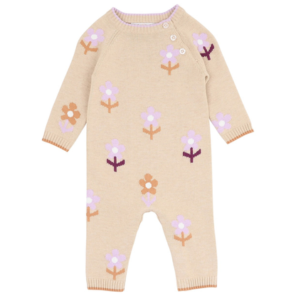Fox and Finch flower knitted romper - size 000 image 0