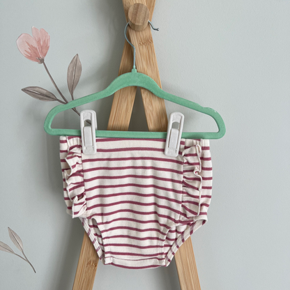 Marquise pink stripe nappy cover - size 2 image 1