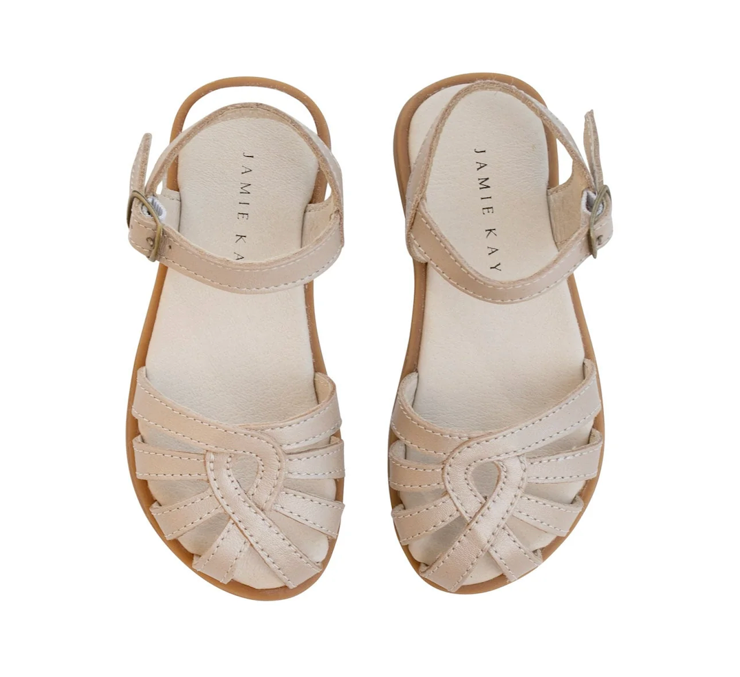 Jamie Kay matte gold leather sandal - size EU 19 image 0