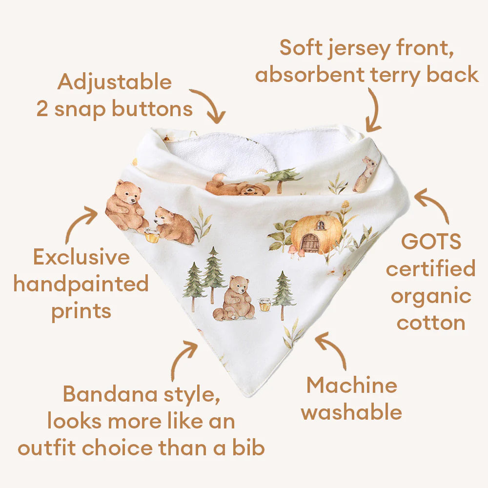 Snuggle Hunny bears dribble bib image 1