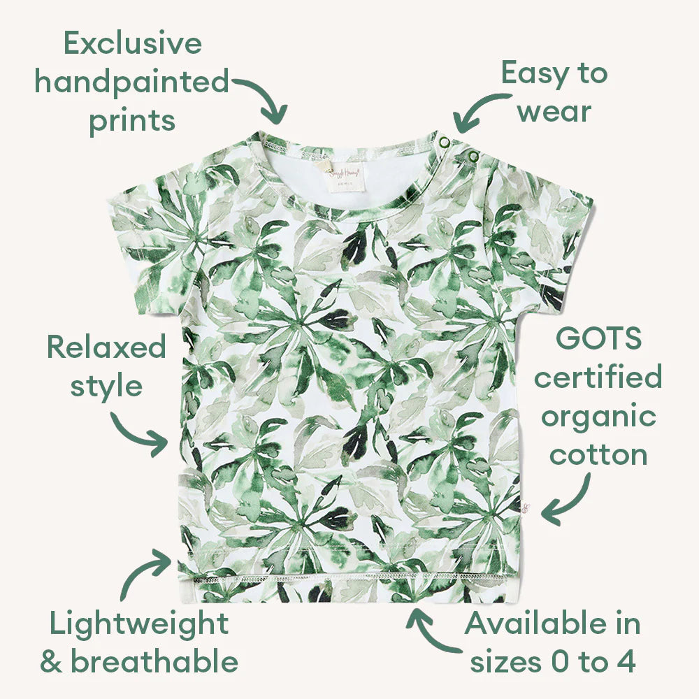 Snuggle Hunny evergreen organic t-shirt  - size 3 image 1