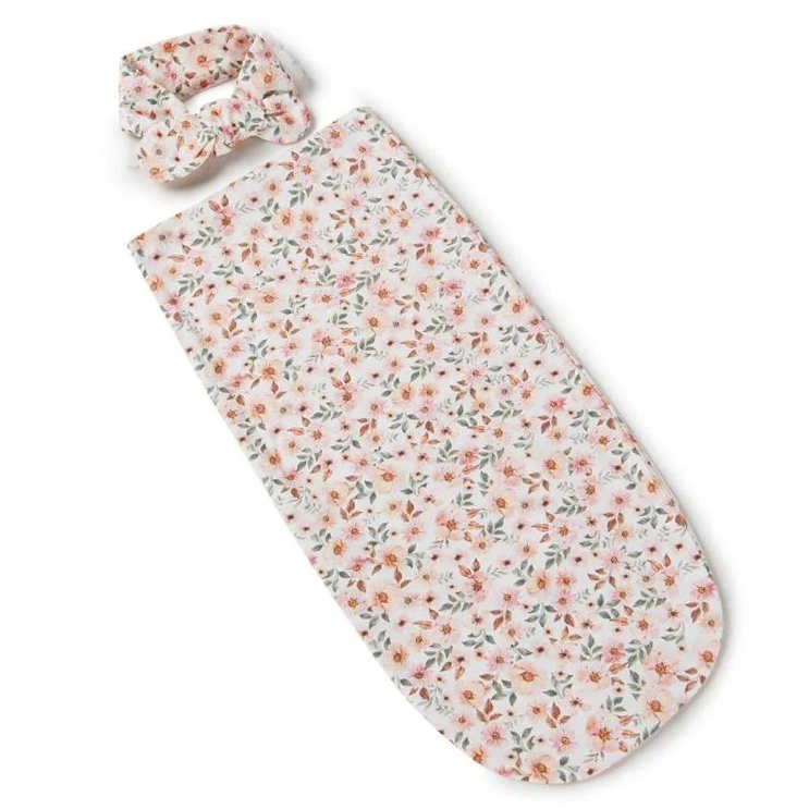 Snuggle Hunny spring floral snuggle swaddle (missing top knot) image 0