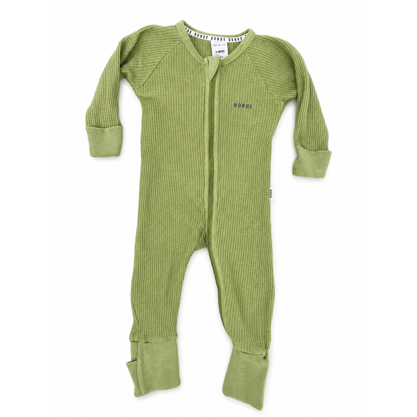 Bonds waffle wondersuit in Khaki - size 00 image 0