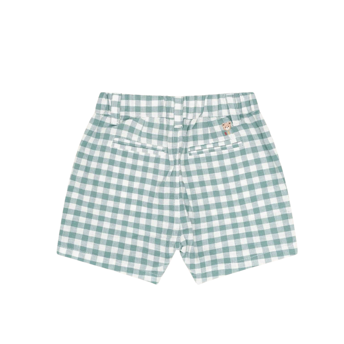 Hux check chino gingham shorts in green - size 4 image 1