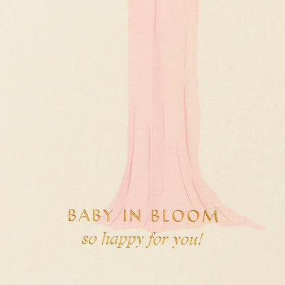 Baby Foil Greeting Card | BABY IN BLOOM, SO HAPPY FOR YOU! image 1