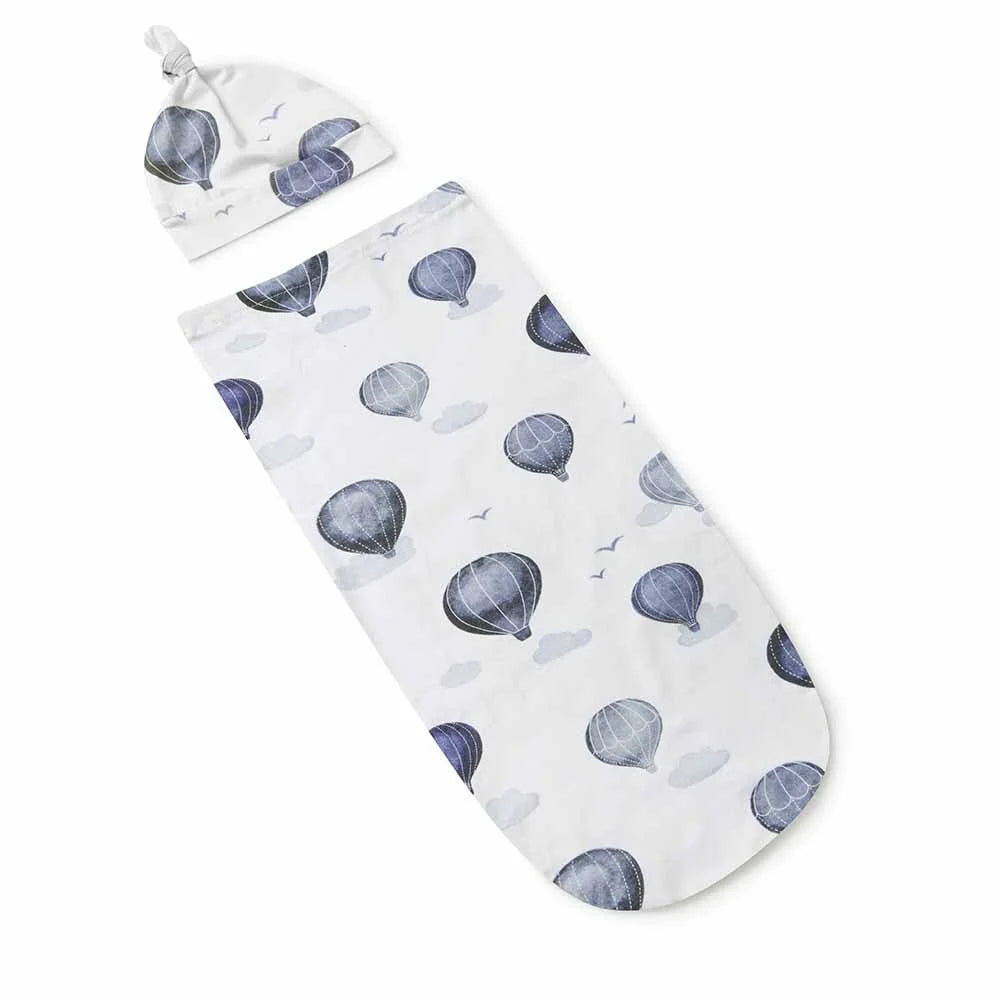 Snuggle Hunny cloud chaser snuggle swaddle and beanie set image 0
