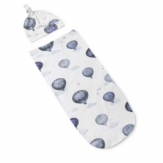 Snuggle Hunny cloud chaser snuggle swaddle and beanie set image 0