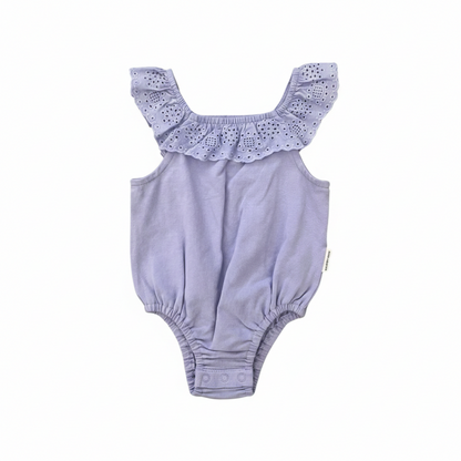 Country Road organic cotton broderie trim bodysuit - size 0000 image 0