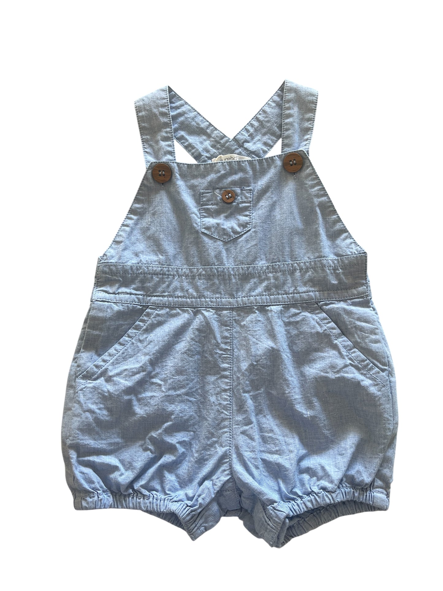 Purebaby blue overalls - size 00 image 0