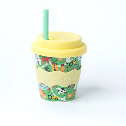Chino Club - Farm Babychino Cup 4oz + straw image 0
