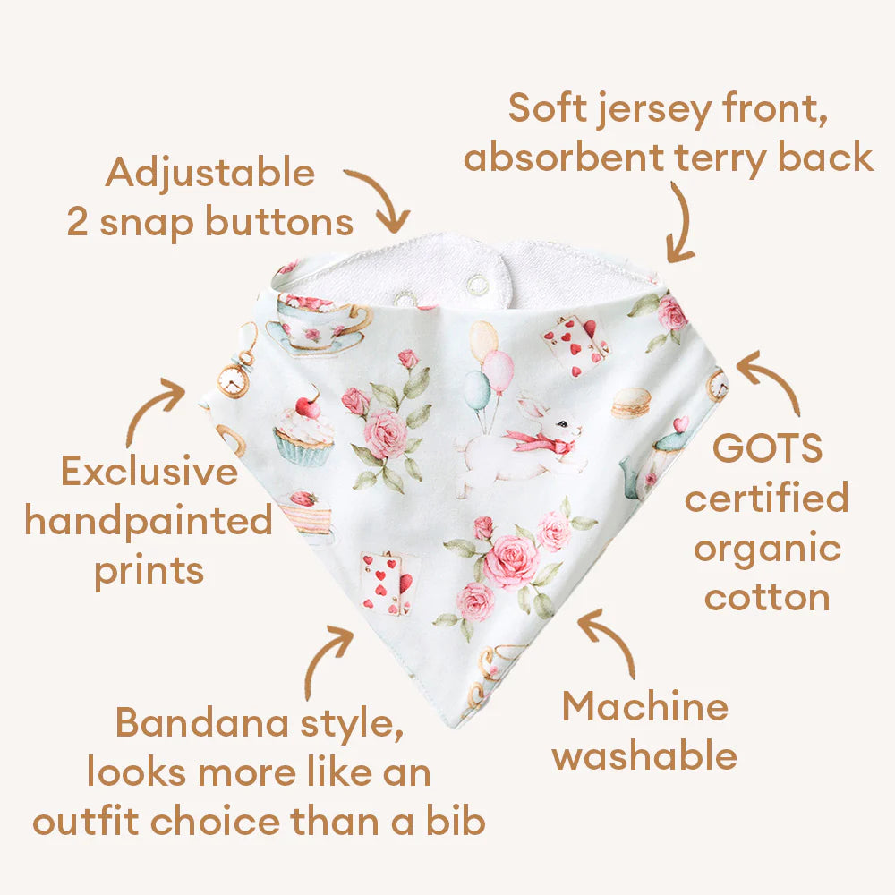 Snuggle Hunny white rabbit dribble bib image 1