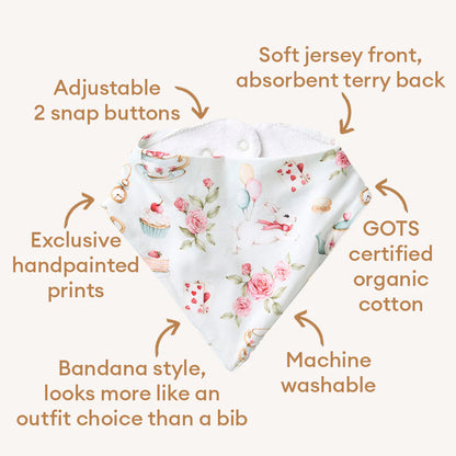 Snuggle Hunny white rabbit dribble bib image 1