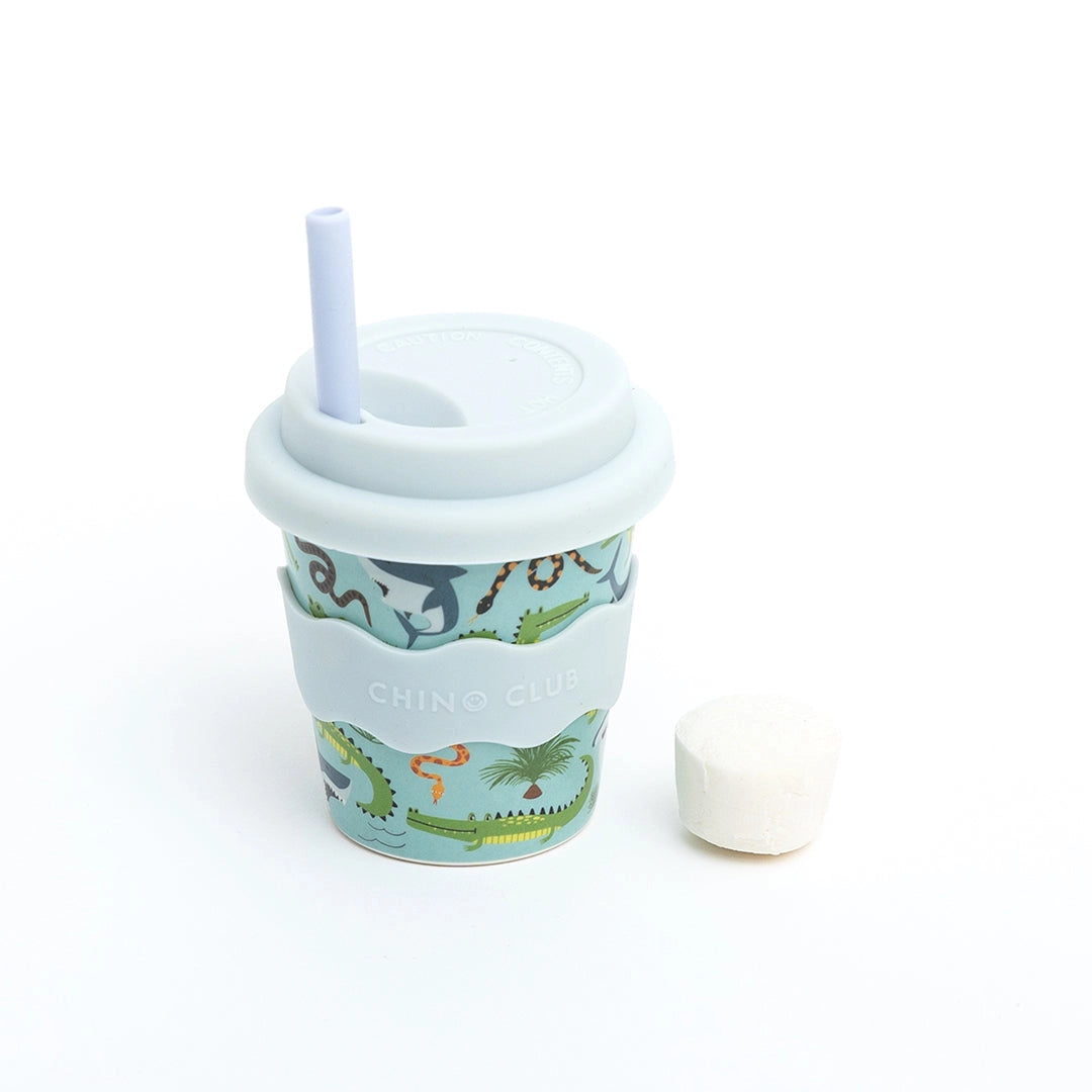 Chino Club - Deadly Animals Babychino Cup 4oz + straw image 0