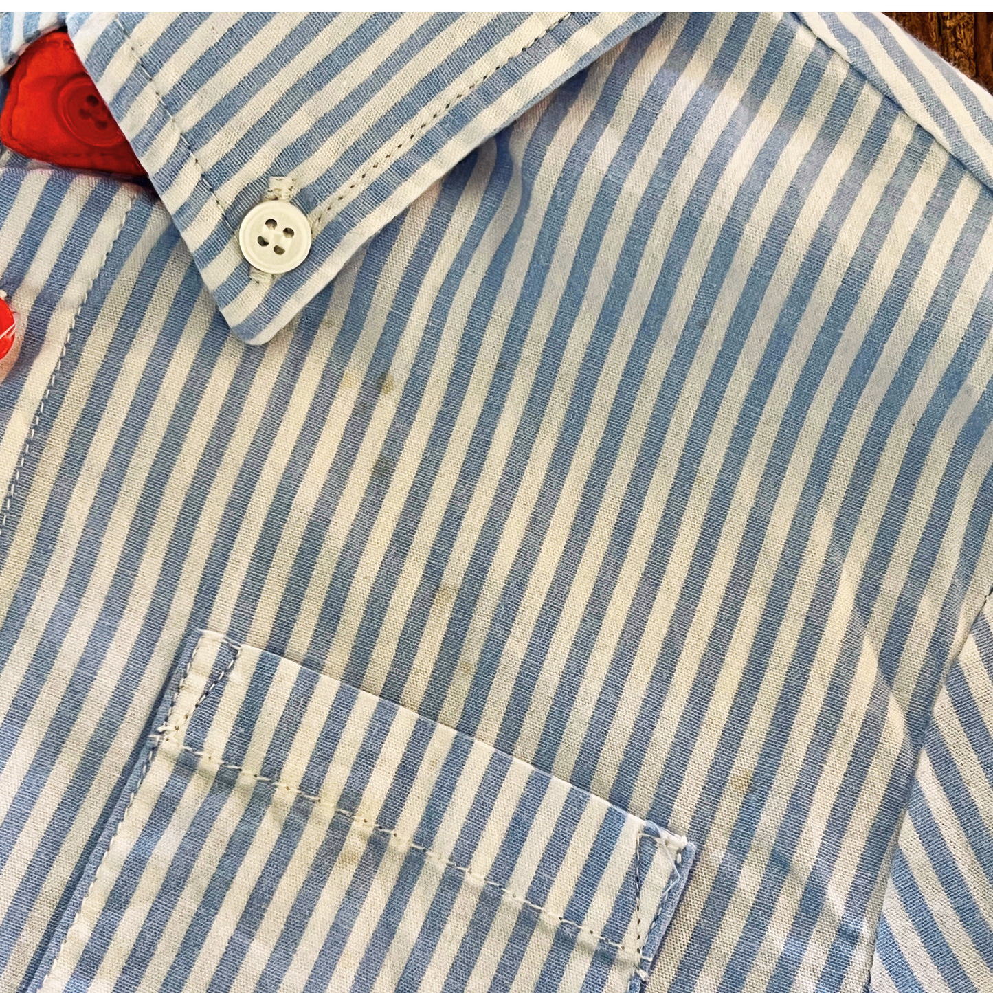 Little Wardrobe Co striped button-up shirt - size 6 image 2