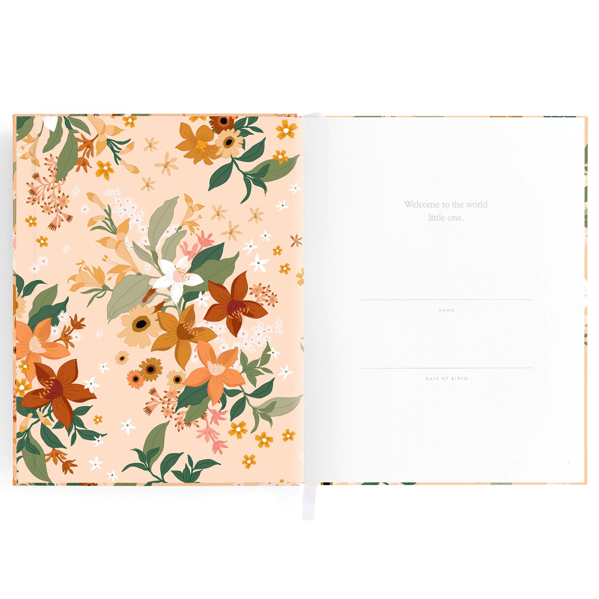 Fox and Fallow baby milestones book years 0-6 - floral image 1