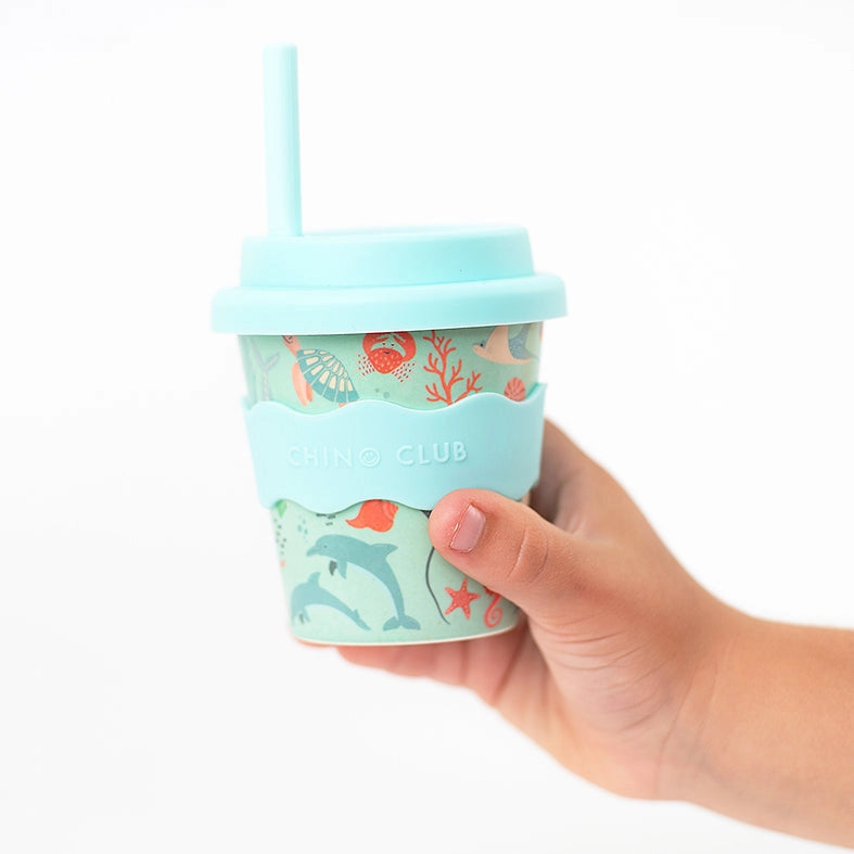 Chino Club - Ocean Babychino Cup 4oz + straw image 2