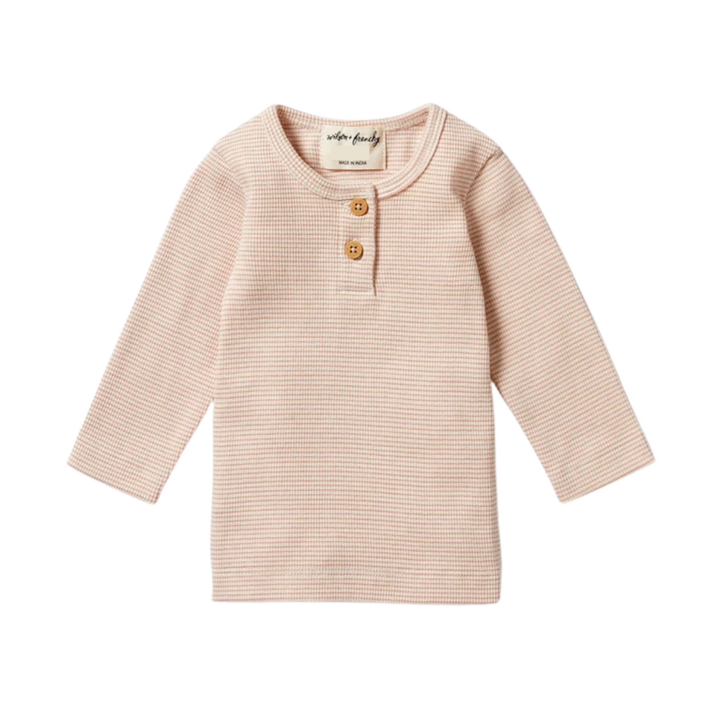 Wilson and Frenchy stripe rib henley top - size 0 image 1